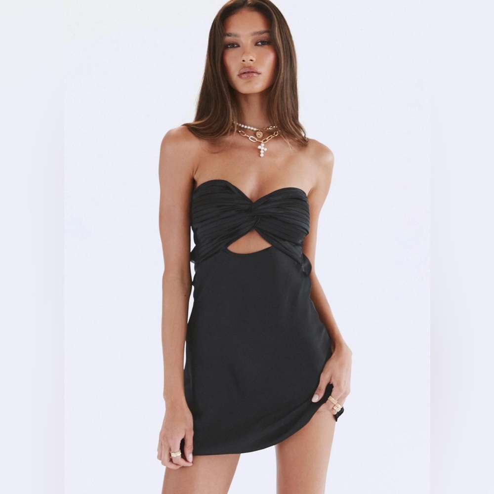 Princess Polly Elegant Black Strapless Dress